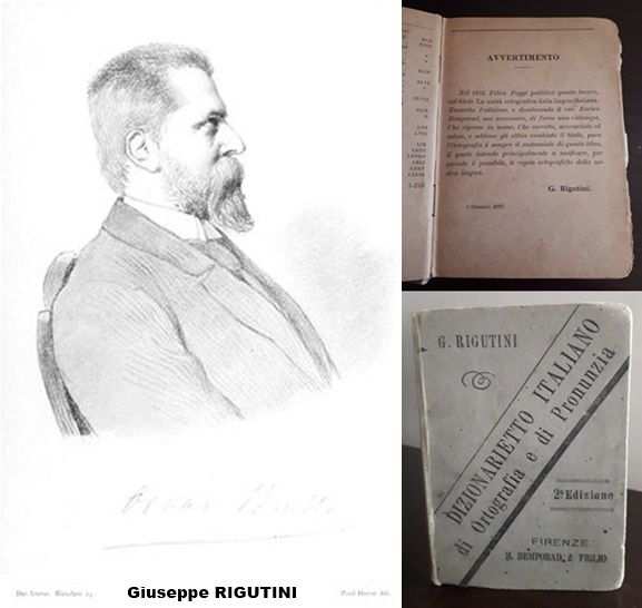 DIZIONARIETTO ITALIANO di Ortografia e di Pronunzia, Giuseppe Rigutini, 1897.