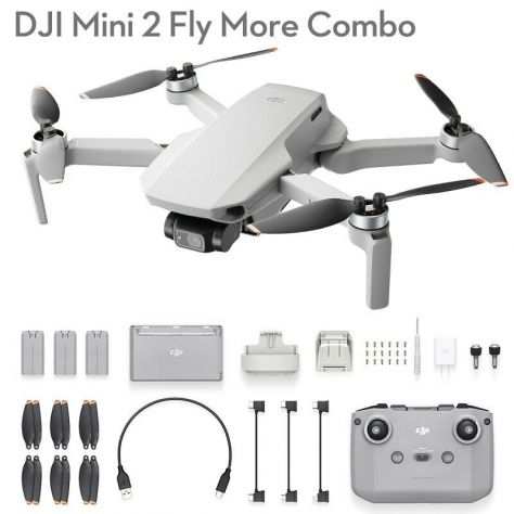 DJI Mini 2 Fly More Combo Drone professionale con fotocamera 4K Quadricottero co