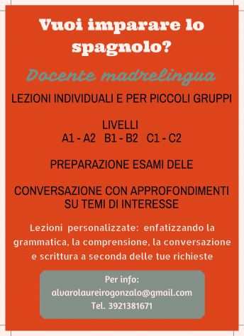 Docente madrelingua di spagnolo