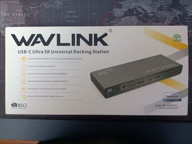 Docking Station Multiporta WAVLINK USB 3.0  USB C 5K UG69DK1
