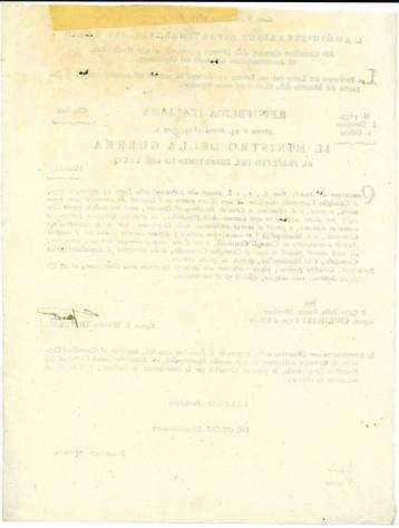 Documento - Alessandro Trivulzio - Documento dal Ministro della Guerra - 1803