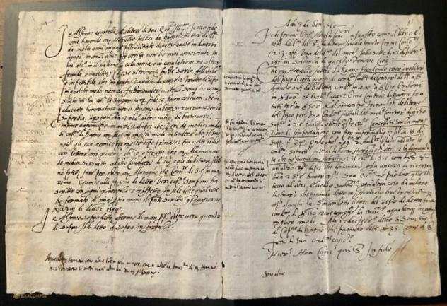 Documento - Alfonso Quistelli - Lettera autografa - 1556