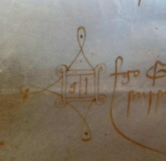 Documento - Girardo do Briosco - Atto di vendita di un terreno a Monza - 1457