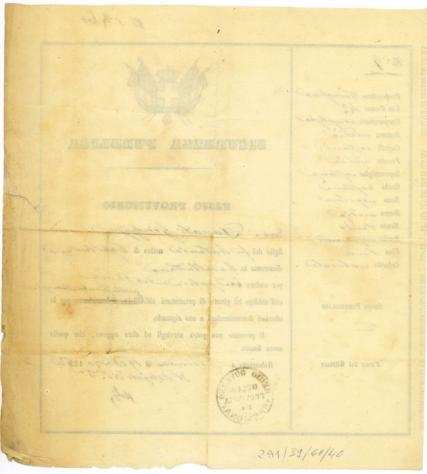 Documento - - - n. 3 Documenti storici da collezione antichi Stati - 1821
