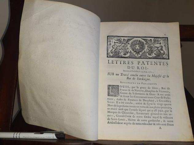 Documento - Re di Francia e Re di Sardegna - Traiteacute entre le Roi et le Roi de Sardaigne, conclu agrave Turin le 24 Mars... - 1760