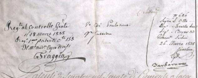 Documento - Regno di Sardegna - Patente di Senatore con autografo di Re Carlo Alberto di Savoia - 1838