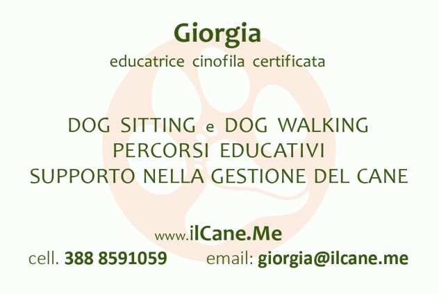 Dog sitter e dog walker educatore cinofilo Giorgia
