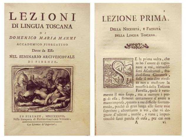 Domenico Maria Manni  Giuseppe Peitl - Lotto di 2 Opere su Metodi Didattici - 1737