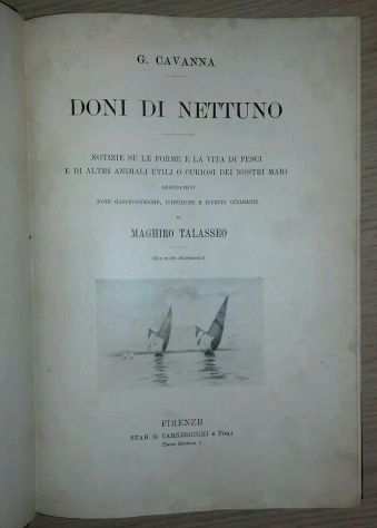 DONI DI NETTUNO, GUELFO CAVANNA, 1 Ed. Stab. G. Carnesecchi e Figli 1913.