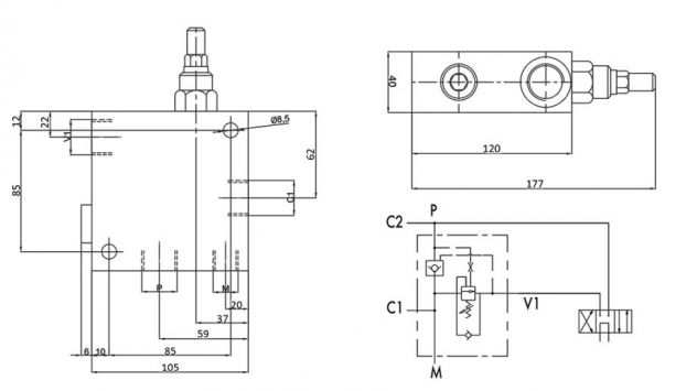 DUE VELOCITA VALVOLA CUBO HI-LO VRSP V1230 95lit - 350bar