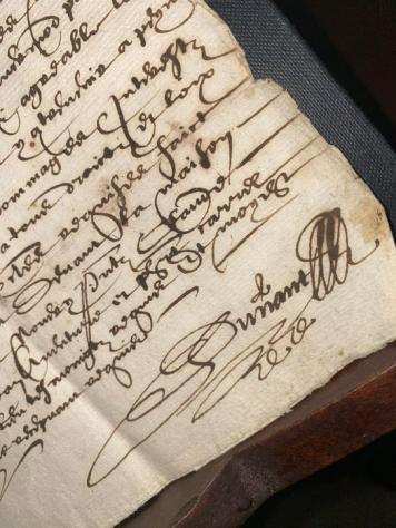 Dunant () - Document manuscrit francais calligraphie ancient documents calligraphy - 1619