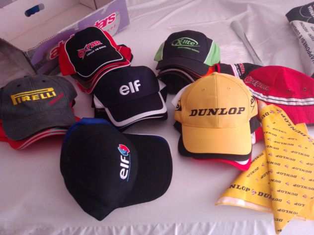 DUNLOP-OXTAR-ELF-PIRELLI-X LITE cappellini sportivi race sponsor