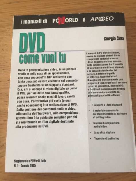 Dvd come vuoi tu manuali di Pc Word e Apogeo libro informatica