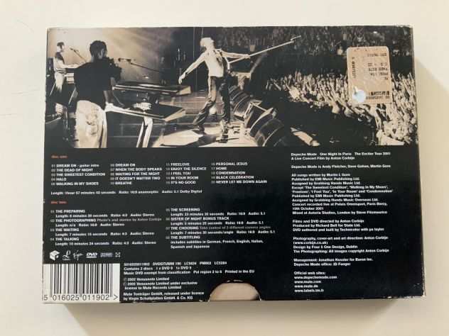 DVD depeche Mode - One night in Paris