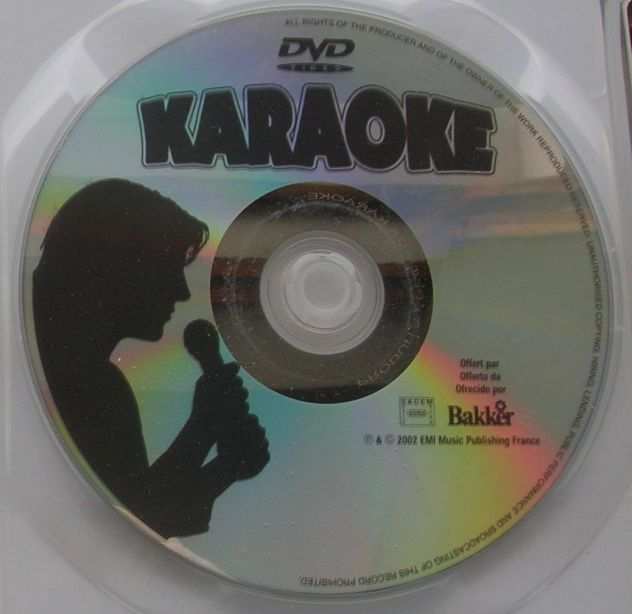 DVD KARAOKE EMI MUSIC 2002 Originale DVD PAL ZONE 2 Bakker 3394897 Colori durat