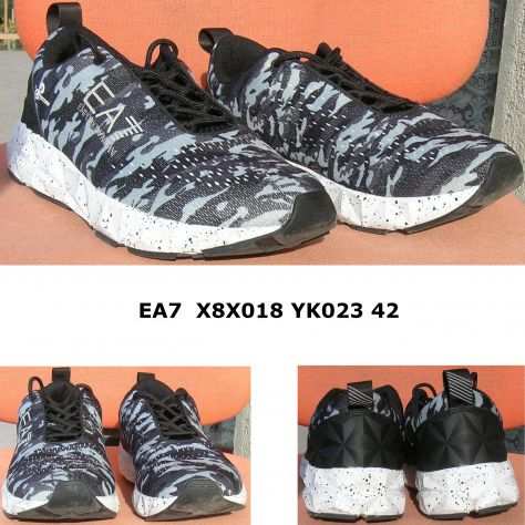 EA7 EMPORIO ARMANI X8X018 YK023 sneakers uomo shoes low-frequency cut mimetich