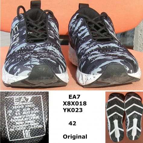 EA7 EMPORIO ARMANI X8X018 YK023 sneakers uomo shoes low-frequency cut mimetich