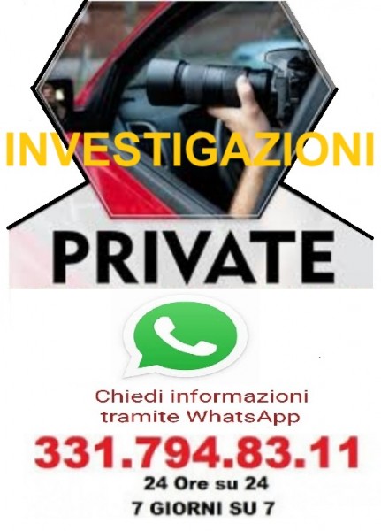 Contatta +39 3317948311 Investigazioni per il Nord Centro e sud Italia