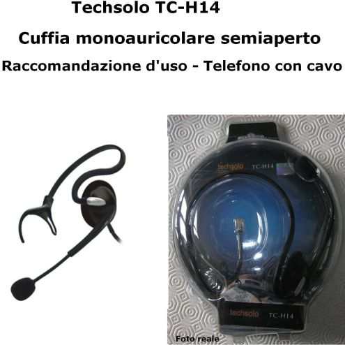 echsolo TC-H14 cuffie semiaperto cavo telefono microfono