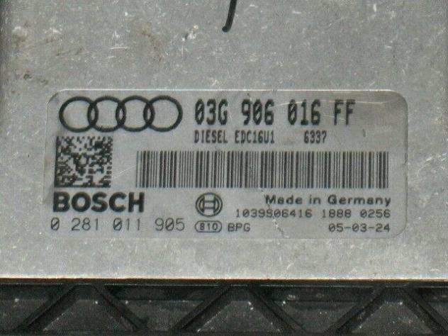 ECU CENTRALINA AUDI A3 2.0 TDI 0281011905 03G906016FF EDC16U1