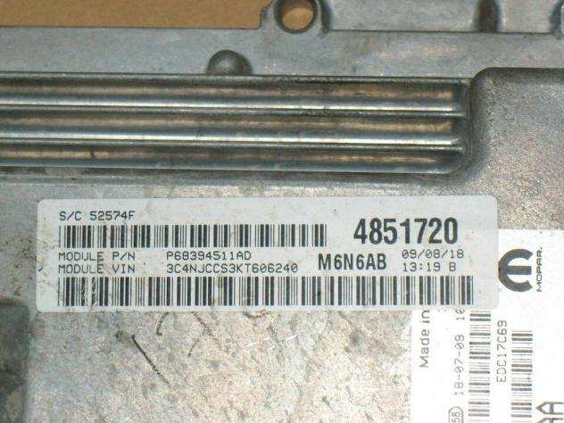 ECU CENTRALINA JEEP COMPASS 0281035168 P68412041AA 4851720