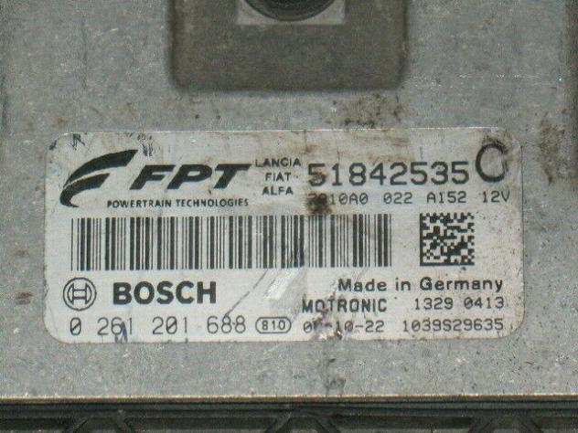 ECU FIAT BRAVO 1.4 TURBO 0261201688 51842535C ME7 9.10