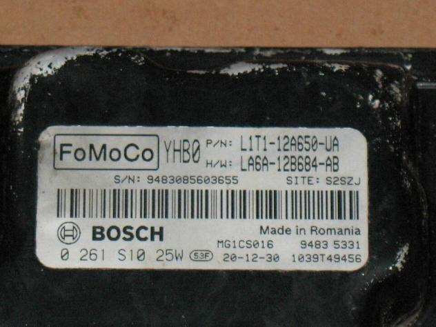 ECU FORD POMA 1.0 YHB0 0261S1025W L1T1-12A650-UA LA6A-12B684-AB