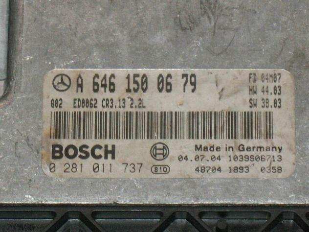 ECU MERCEDES C 220 A6461500679 0281011737 DE0062 CR3.13 2.2L