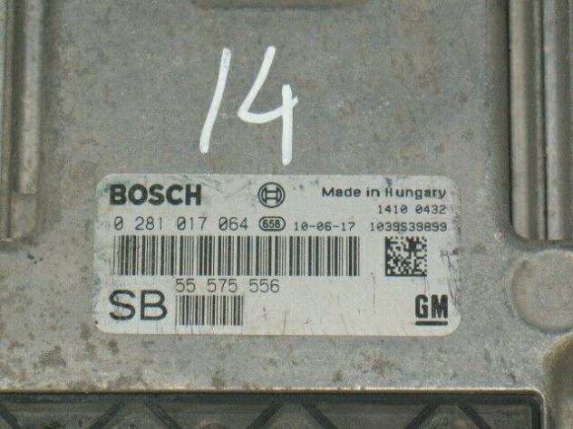 ECU OPEL ZAFIRA ASTRA 1.9 CDTI 0281017064 EDC16C39 55575556 GM