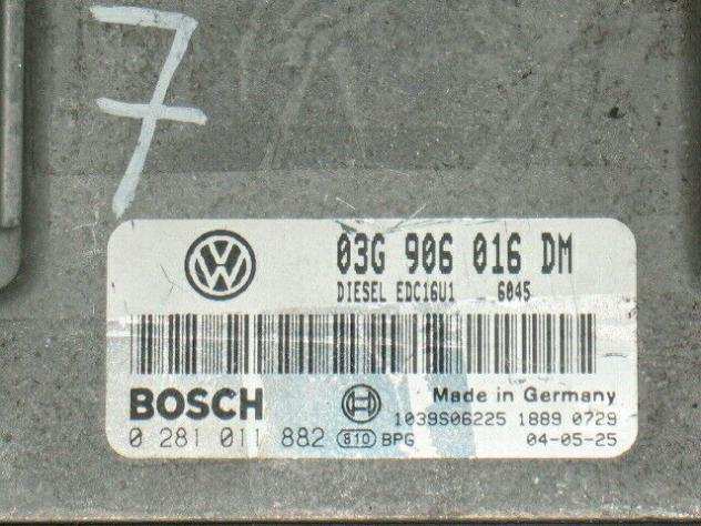 ECU VW VOLKSWAGEN CADDY 1.9 TDI 03G906016DM 0281011882 EDC16U1