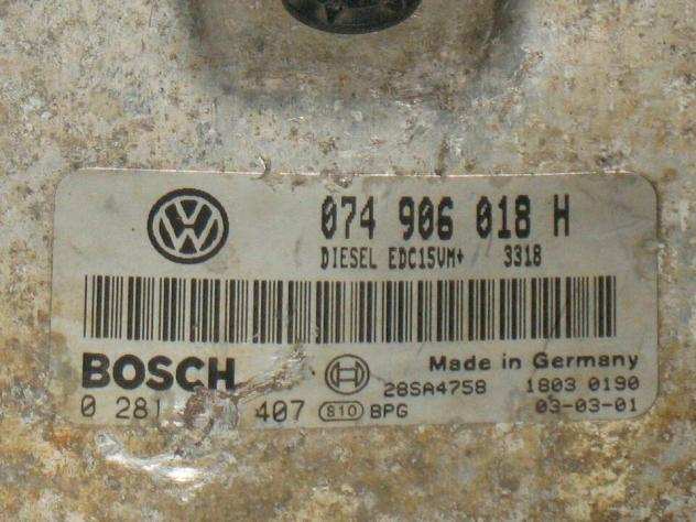 ECU VW VOLKSWAGEN LT 35 0281010407 074906018H EDC15VM