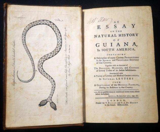 Edward Bancroft (1744-1821) - Essay on Natural History of Guiana South America (very rare) - 1769-1769