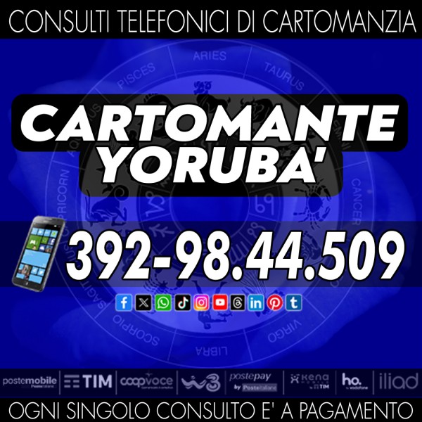 La serenità esiste per tutti! Contattami e la troveremo insieme! il Cartomante Yorubà