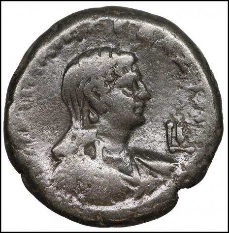 Egitto. Alessandria. Nero, with Poppaea. Argento Tetradrachm, 54-68 AD