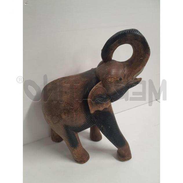 Elefante grande legno chiaro scuro