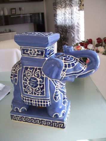 Elefante Soprammobile Elefantino ceramica ColLilla