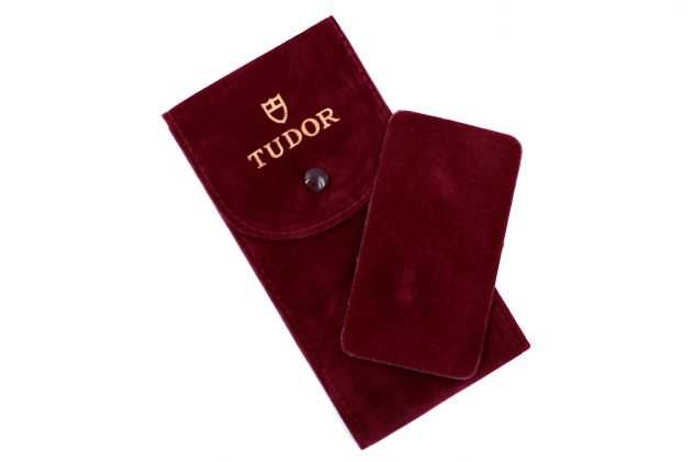 Elegante Pochette TUDOR Bordeaux Porta Orologi Novitagrave Made Italy Tessuto Floccat
