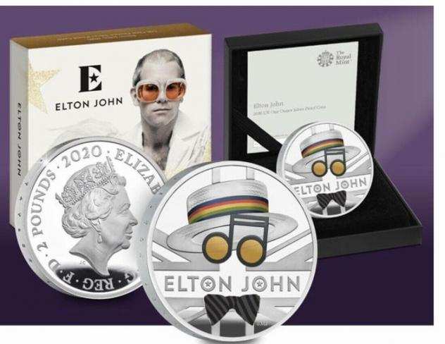 Elton John - One Ounce Silver Proof Coin - The Royal Mint - Limited Edition - 04317500 - Articolo memorabilia merce ufficiale - 20202020