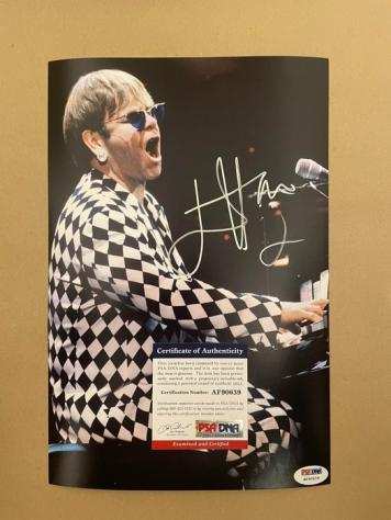 Elton John - Photo - signed by Elton John - PSA COA - Photo - Certificato