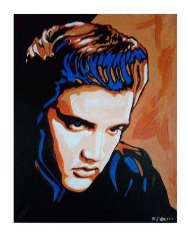 Elvis Presley - Elvis by Daniela Politi - Painting - Acrylic on Canvas - Opera drsquoarte  Dipinto - 20232023