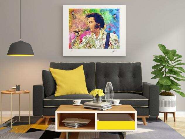 Elvis Presley - Fine Art Giclegravee - by Raffaele De Leo - Limited edition 330 - COA - Litografia - 2023