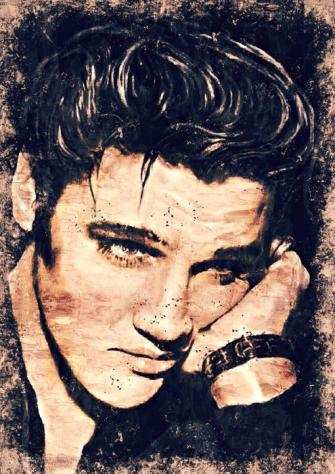 Elvis Presley - Oil Edition - High Quality Giclee Art - By artist Andrea Boriani - 25