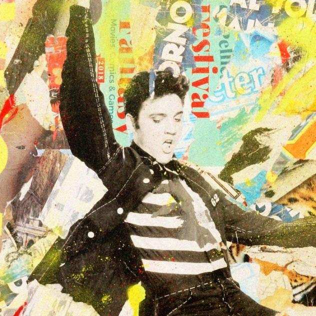 Elvis Presley - Over the Moon - Artist Filippo Imbrighi - Limited Edition 815 - Print on canvas - Over the Moon