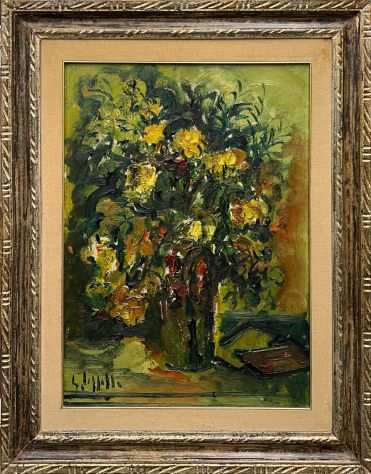 Emanuele Cappello pittore quadro olio su tela fiori