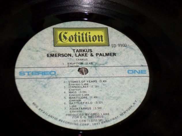 EMERSON LAKE amp PALMER - Tarkus - Specialty Pressing LP  33 giri 1971 US