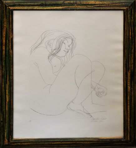 Emilio Greco pittore incisione nudo femminile