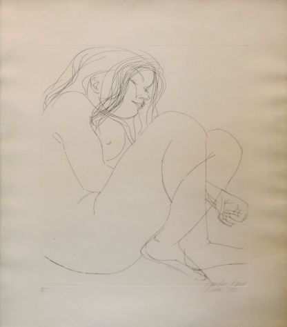 Emilio Greco pittore incisione nudo femminile