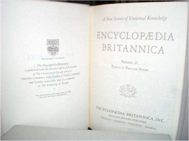 ENCICLOPAEDIA BRITANNICA, EDIZIONE ORIGINALE 1962