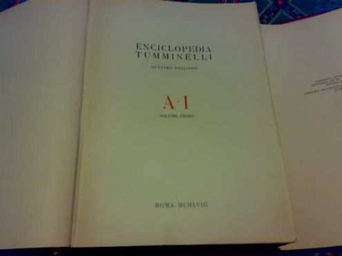 Enciclopedia tumminelli 2 volumi roma 1958