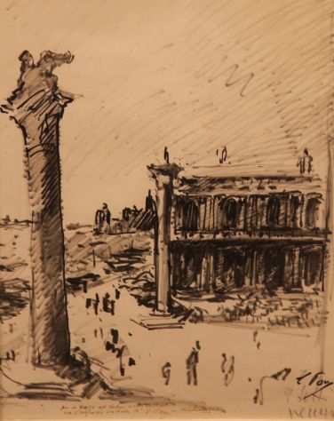 Ennio Pozzi pittore disegno Venezia